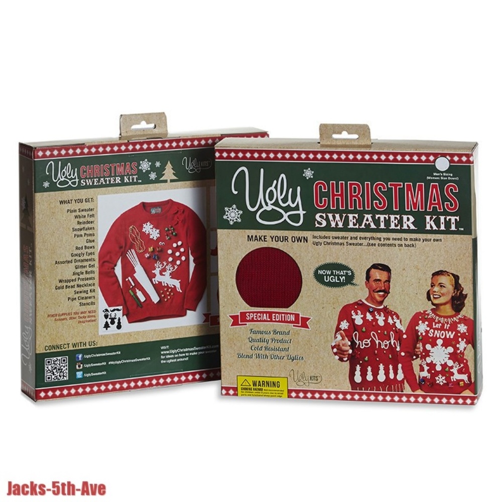 Unisex UGLY CHRISTMAS SWEATER KIT Red M L XL 1X